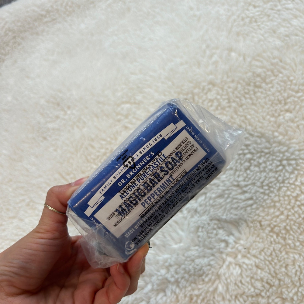 Dr. Bronner's Organic All-One Pure-Castile Bar Soap, Peppermint - 5oz Bundle - Picture 3 of 3